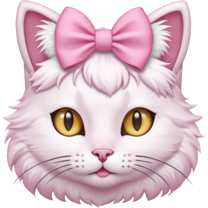 Gato con moño Rosita en l cabeza emoji