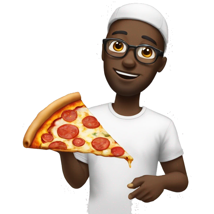  Dadju qui Mange une pizza emoji