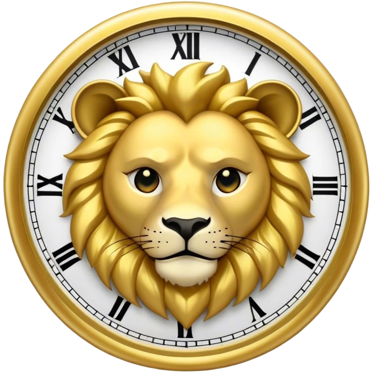 necesito un leon mirando la ora desde su rejol con un smoking puesto emoji