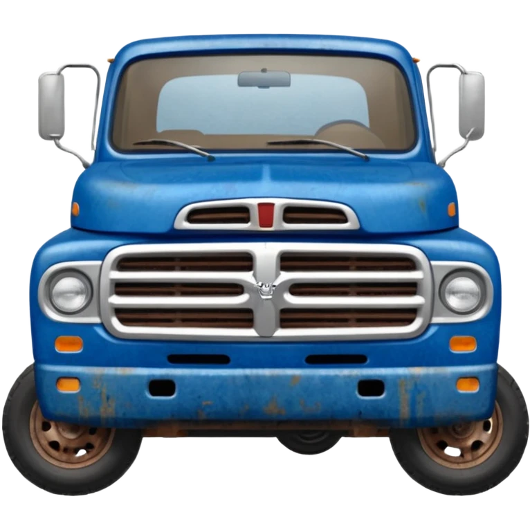 2002 dodge truck two wheels on the back blue emoji