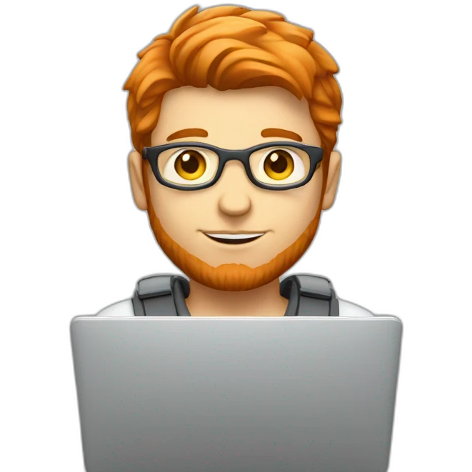 A red-haired light-skinned male programmer with a laptop emoji