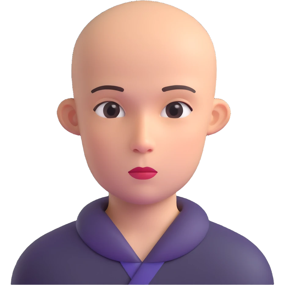 feminist activist with shaved head emoji