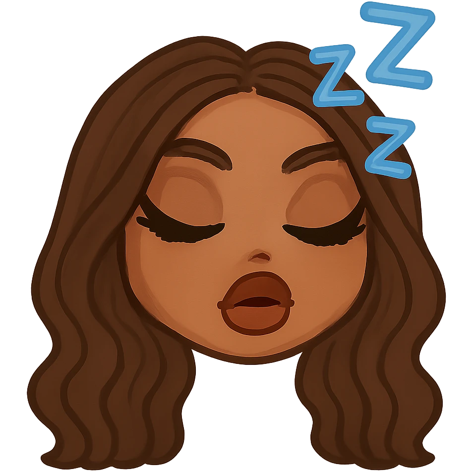 pretty brown hair bratz baddie sleeping emoji emoji