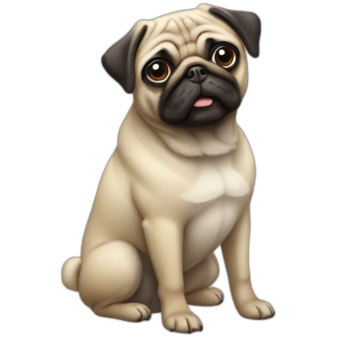 Pug full body emoji