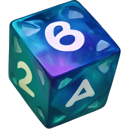 20-sided prismatic die emoji