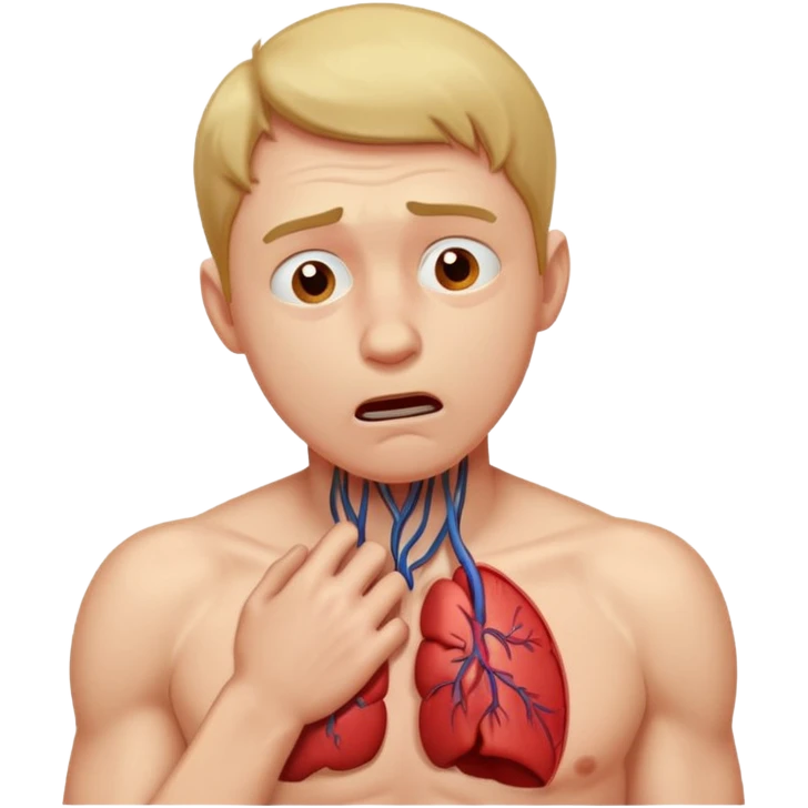 man choking himself emoji