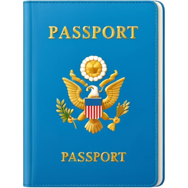 light blue passport emoji