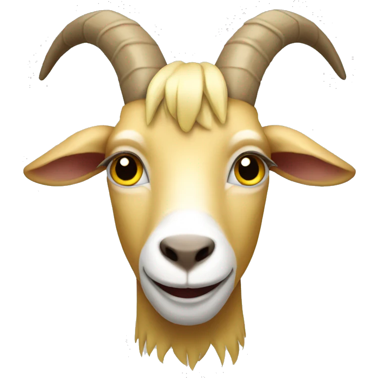 goat, yellow hair emoji