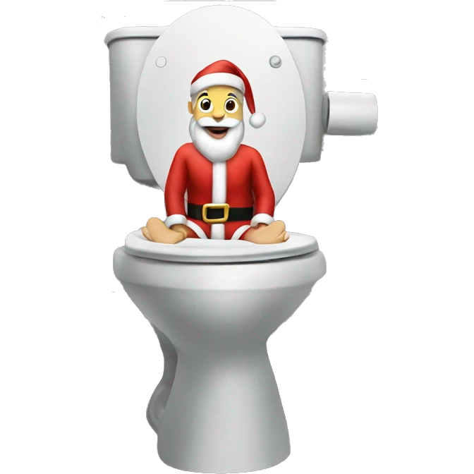 Santa Claus on the toilet emoji