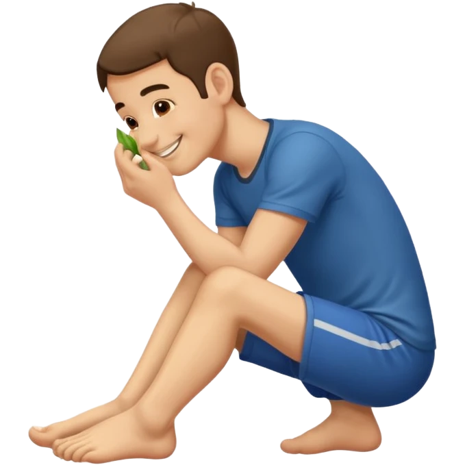 Man Sniffing his feet emoji