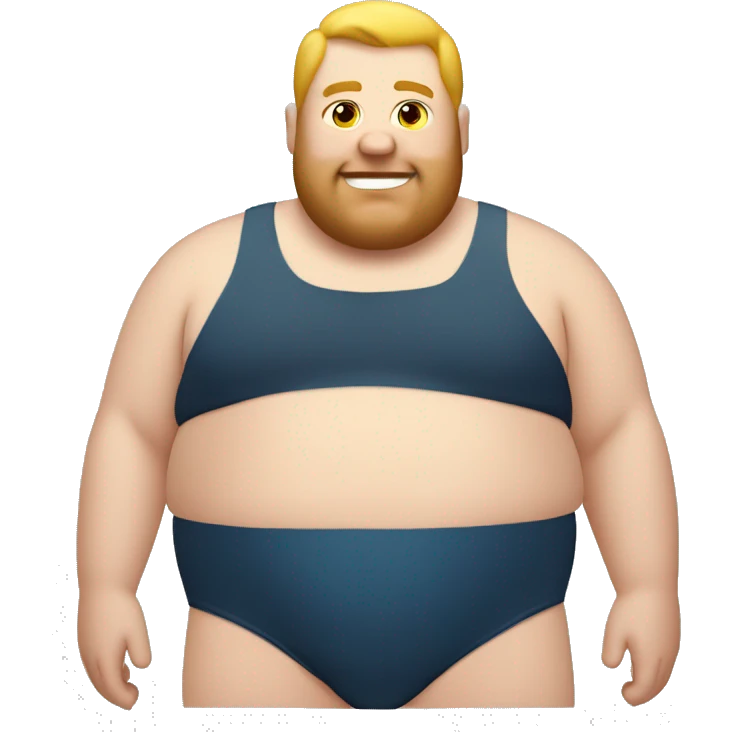 fat man wearing speedo emoji