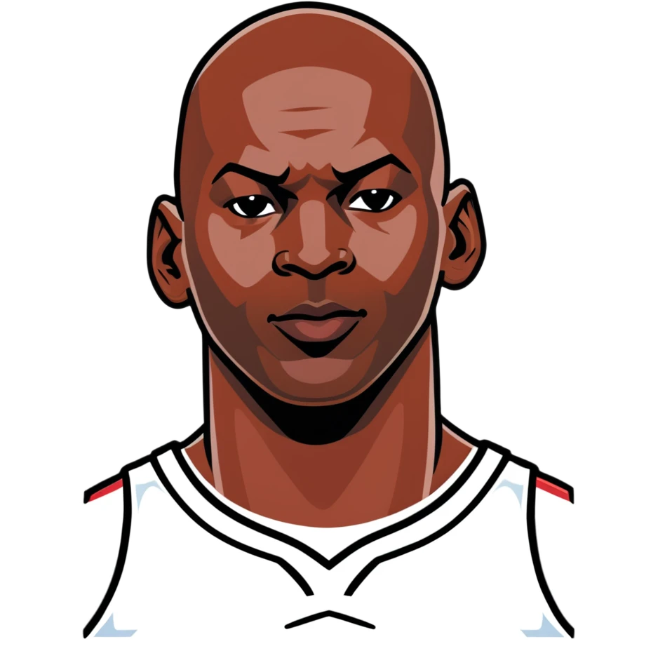 Michael Jordan with distinct facial features, waist up portrait emoji