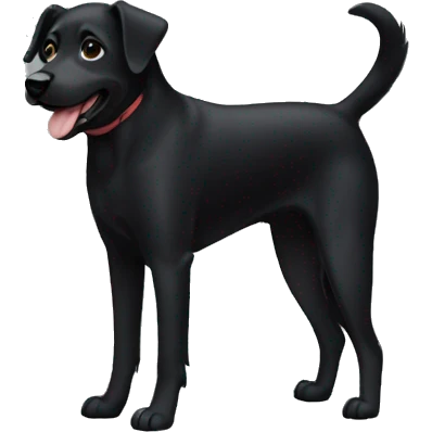 Black dog small emoji