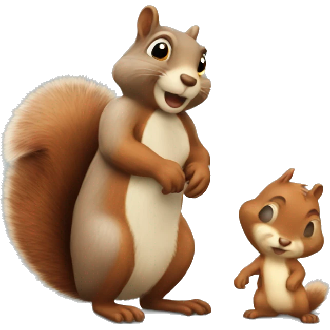 squirrel and love emoji