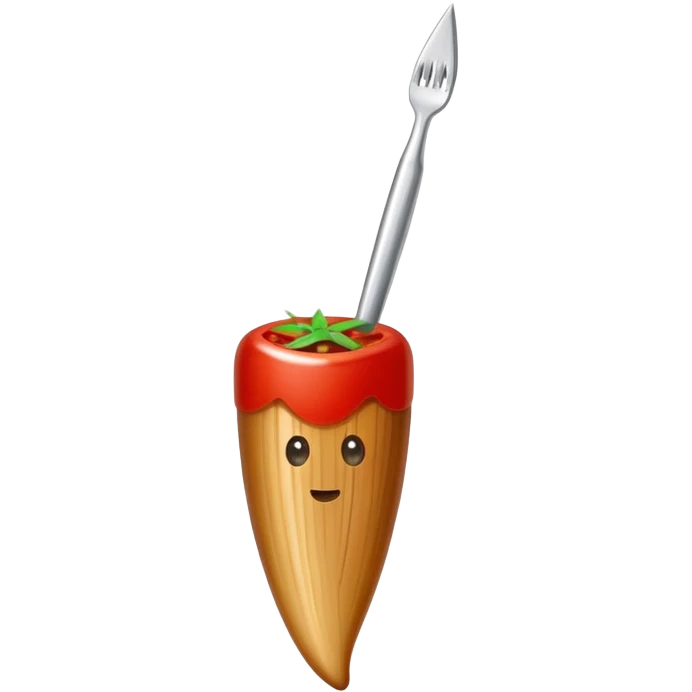 toothpick with anchovy, olive and chili emoji