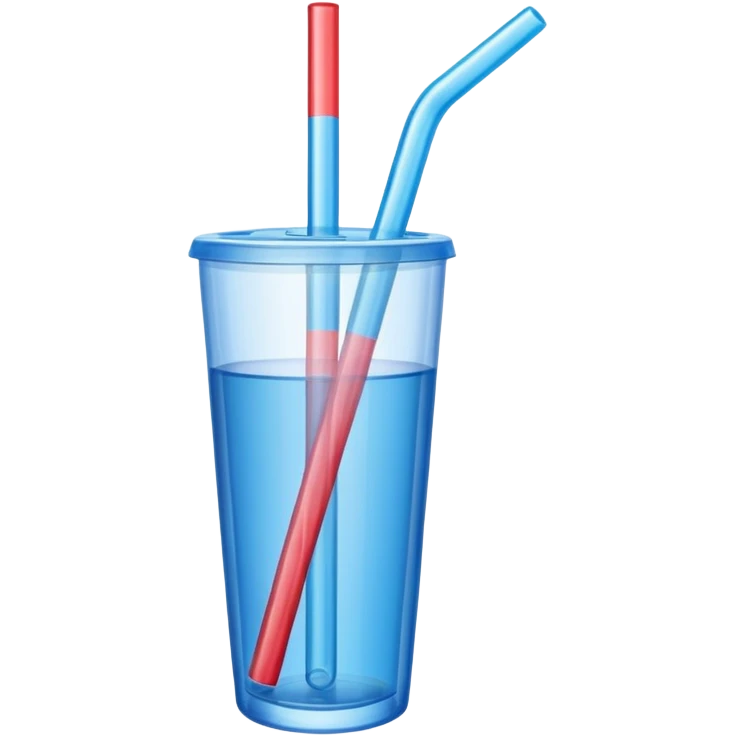 a single drinking straw, simple and clear emoji
