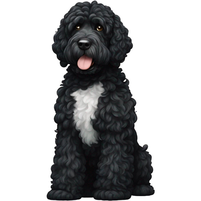 Black Portuguese water dog  emoji