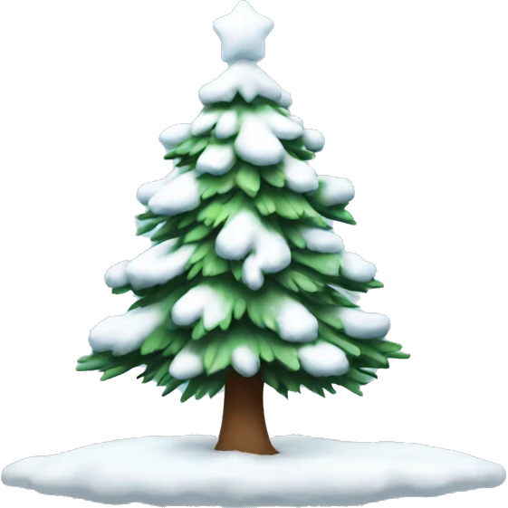 snow on christmas tree emoji