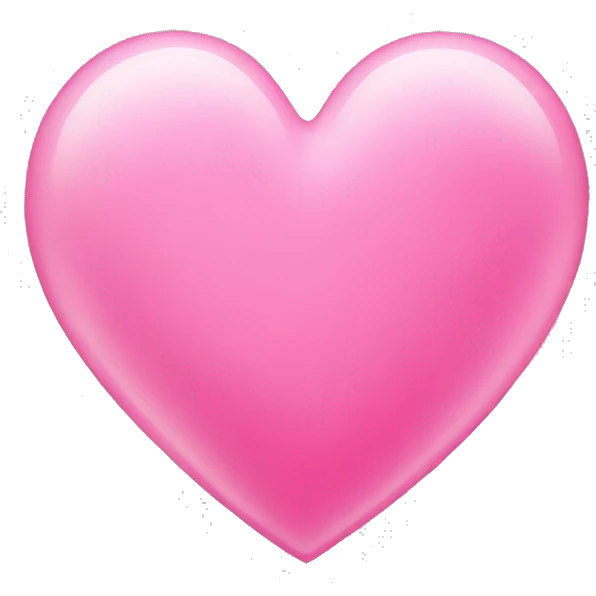 Bubbly pink heart  emoji