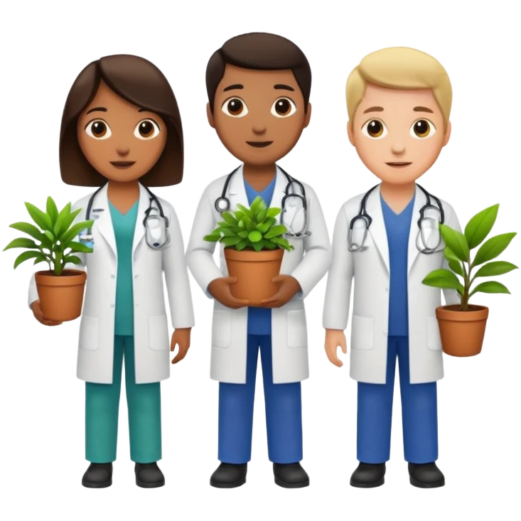 Doctors Carrying Plants emoji
