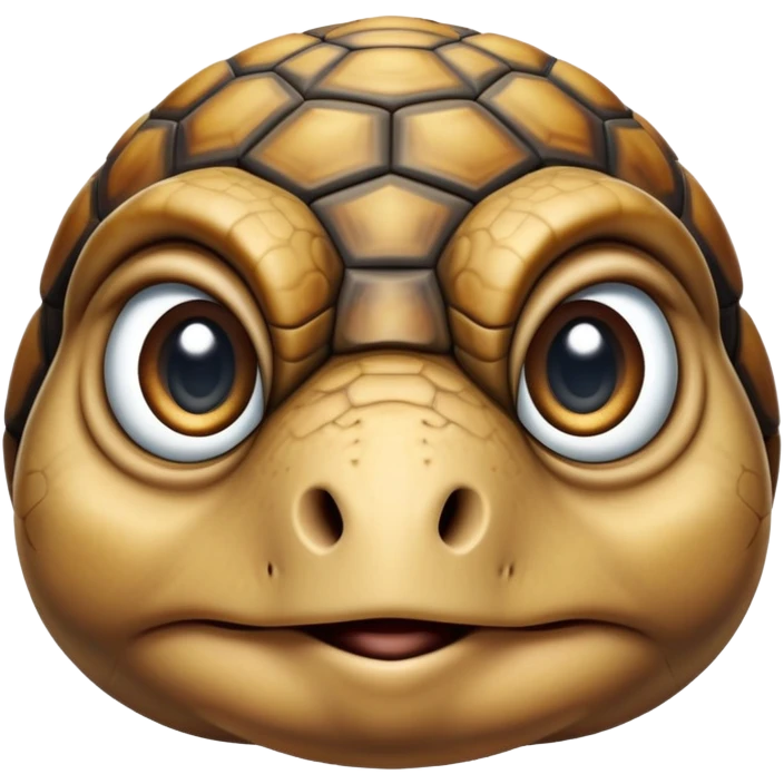 cinematic-tortoise-realistic--emoji,,-wrinkled-wise-face-peering-ahead-with-calm-determination,-cute large-eyes-reflecting-centuries of wisdom, zoomed into its face emoji