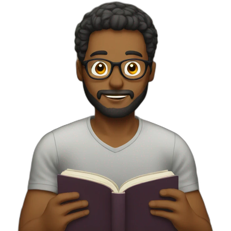 Man reading book  emoji
