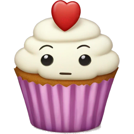 Cupcake with a bow emoji