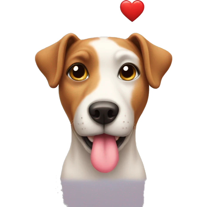 Dog with heart  emoji