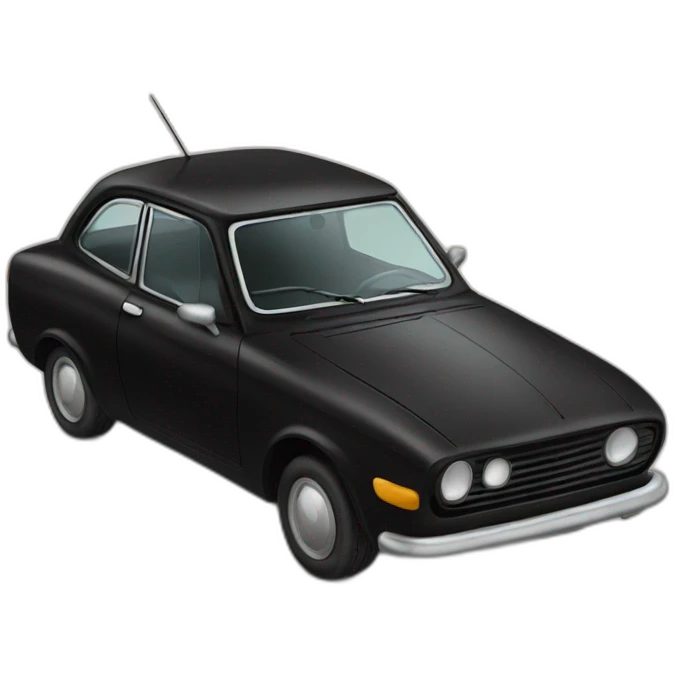 Chat noir sur voiture emoji