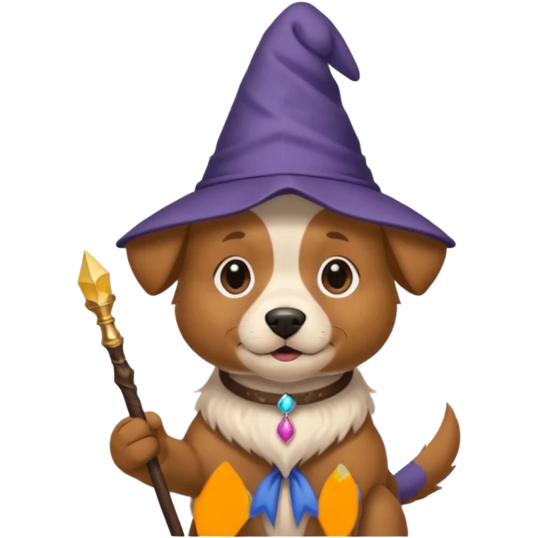 Dog wizard emoji