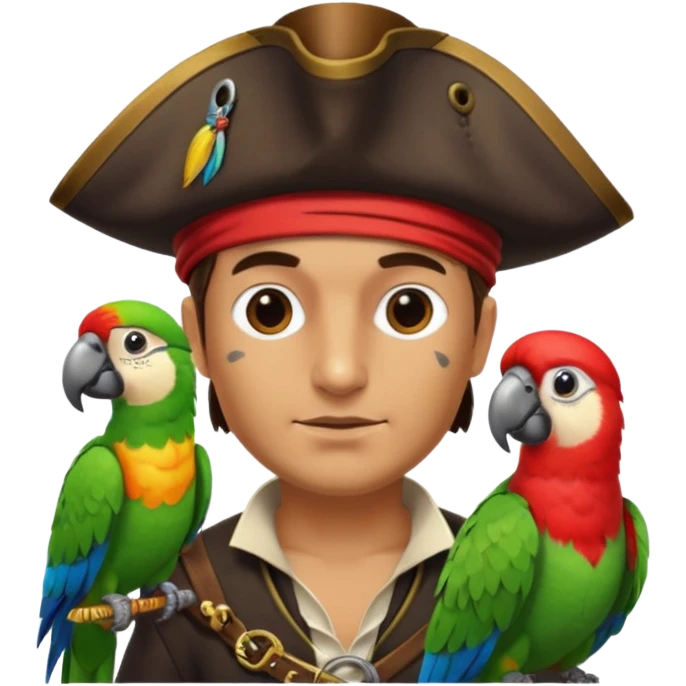 pirate and parrot emoji