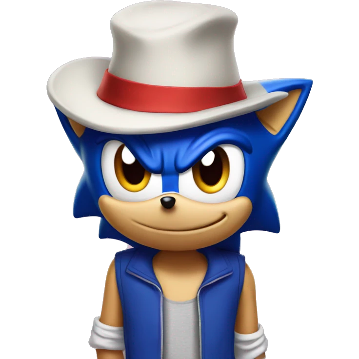 sonic in a hat emoji