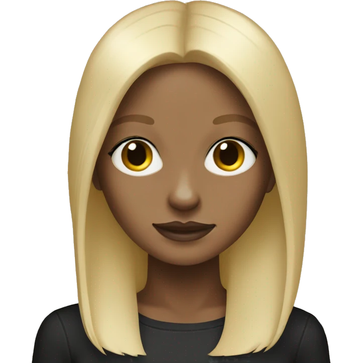 Blonde girl with black chihuahua emoji