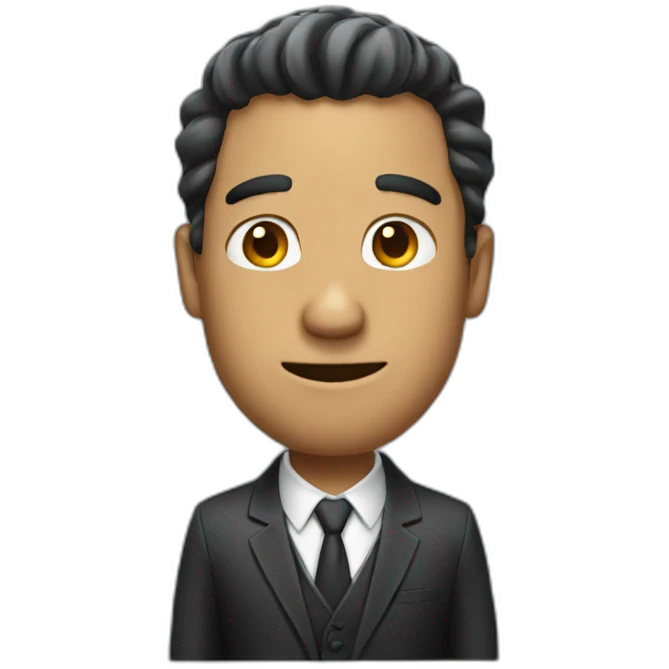 Funny guy with suit emoji