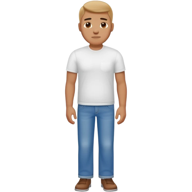 tall, stocky man wearing T-shirt and jeans emoji