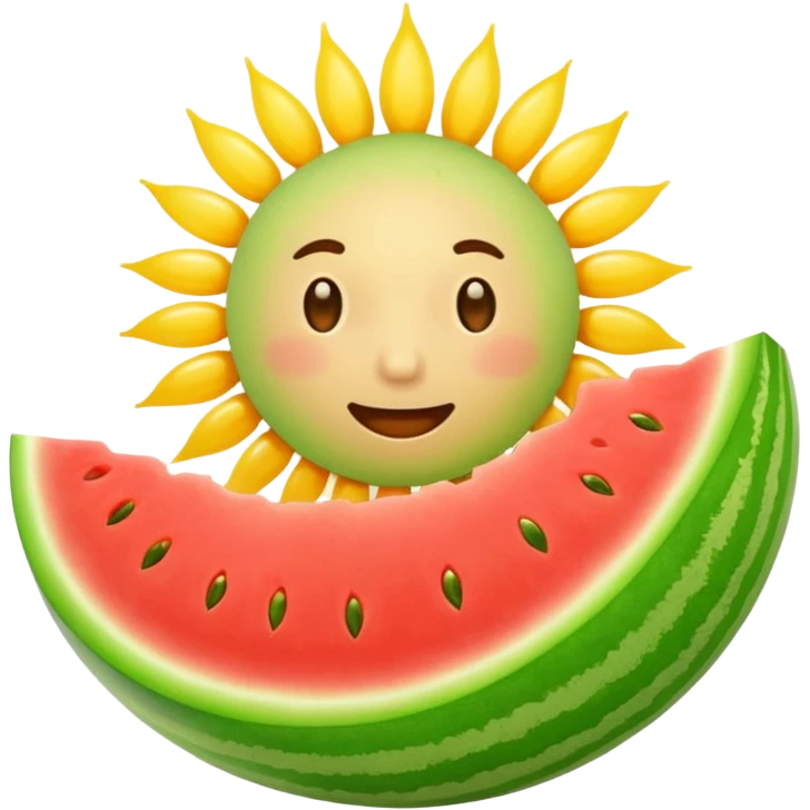 Melon sun splitting open emoji