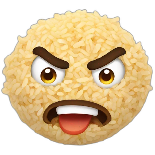 very angry fried rice emoji