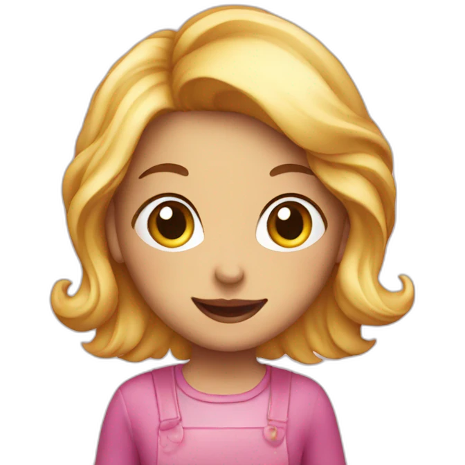 Girl with cake emoji