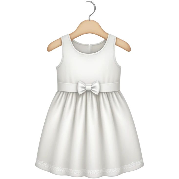 White dress for children on clothes hanger emoji