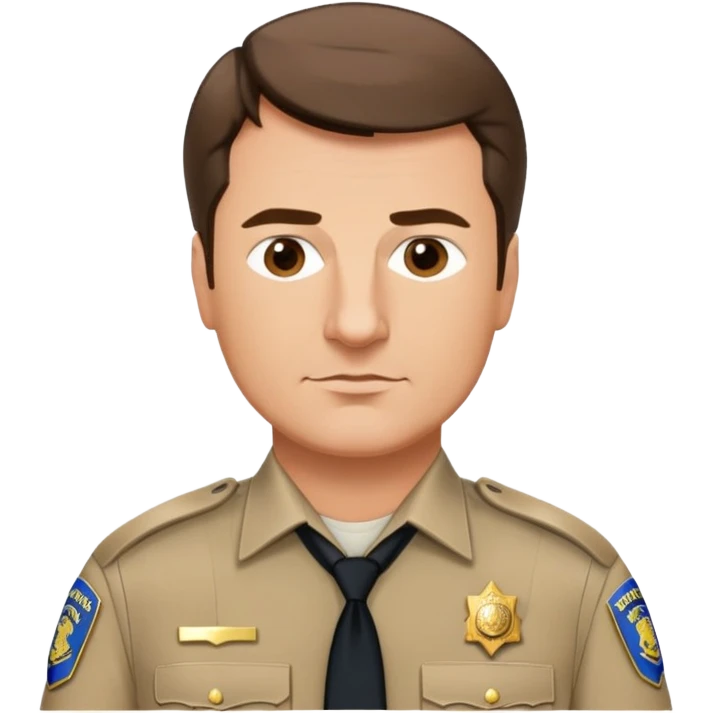 Nathan Fillion as John Nolan from The Rookie, police officer with short hair and uniform emoji
