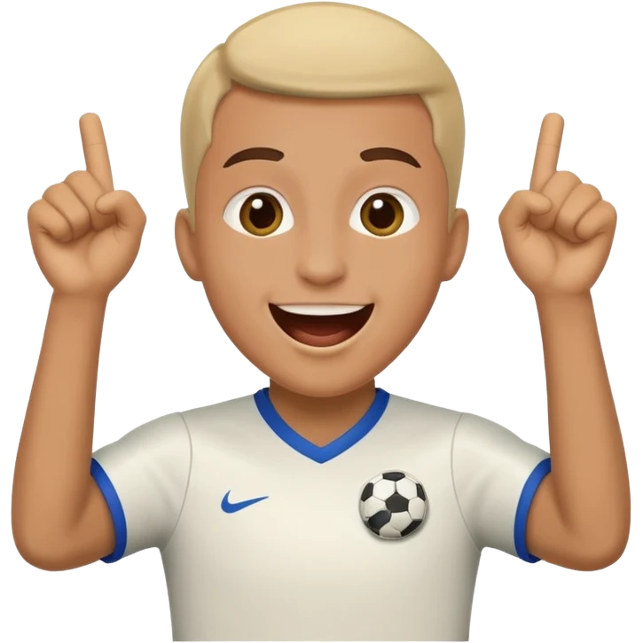 soccer fan cheering, happy emoji
