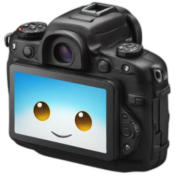 Appareil photo reflex stylisé emoji