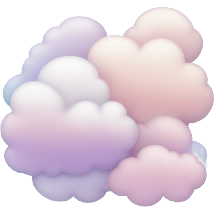Pastel tone cloud emoji