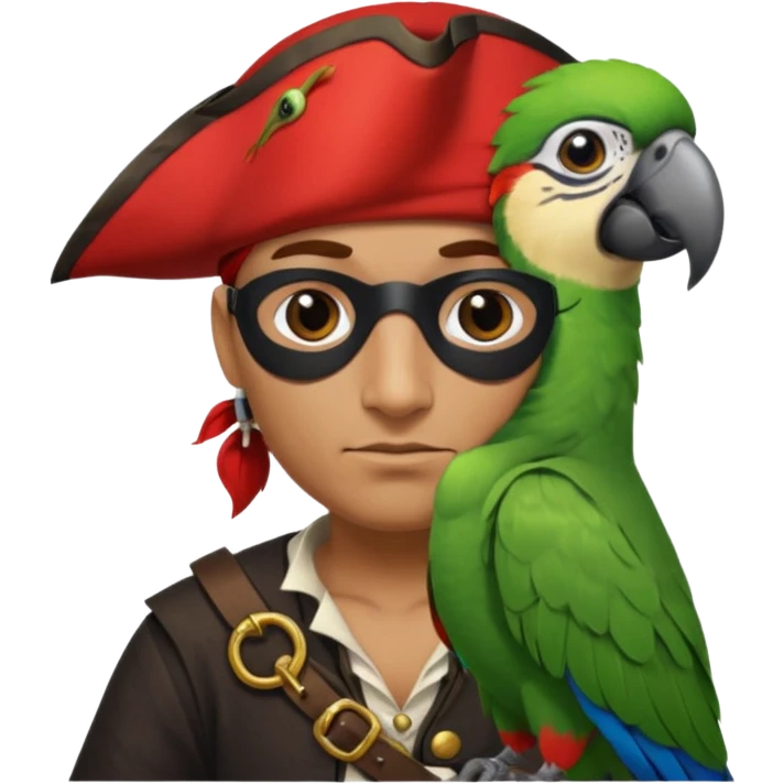 pirate and parrot emoji