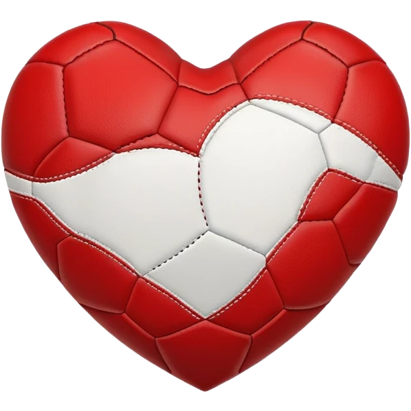 A football shaped in a heart emoji