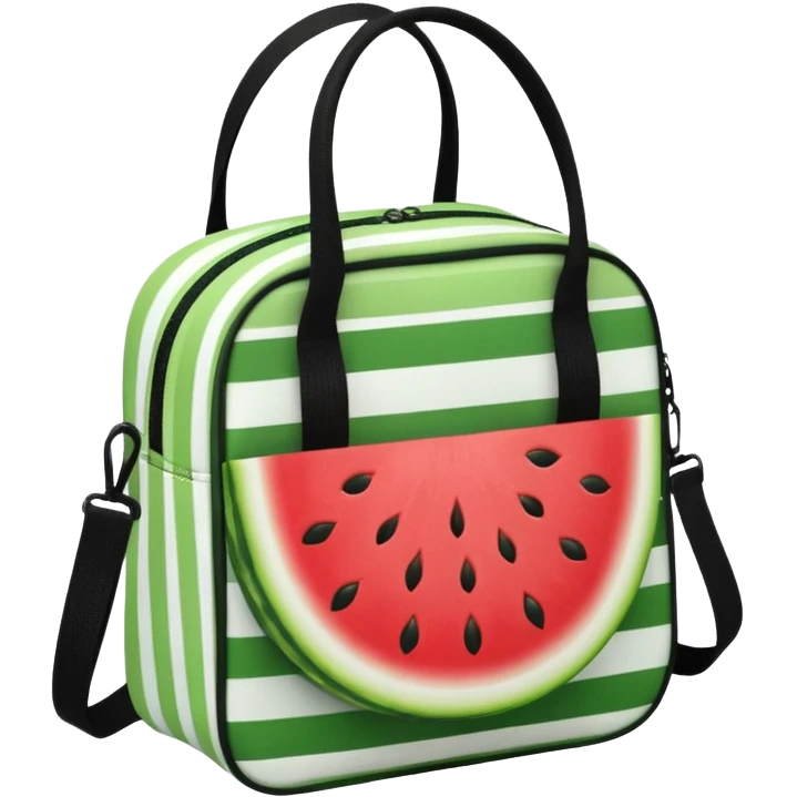 Watermelon striped lunch bag  emoji