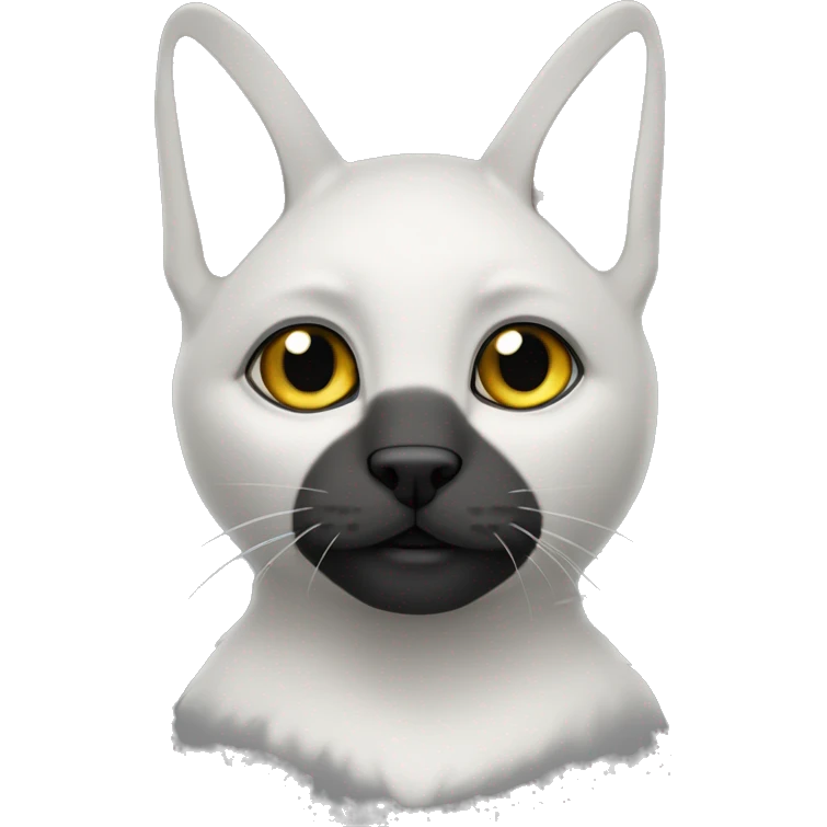 Серый котик в черно-белую полосочку emoji