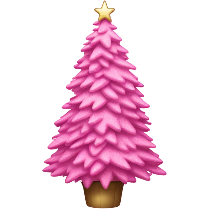 Pink Christmas tree emoji