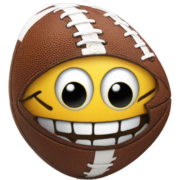 Football with smiley face  emoji