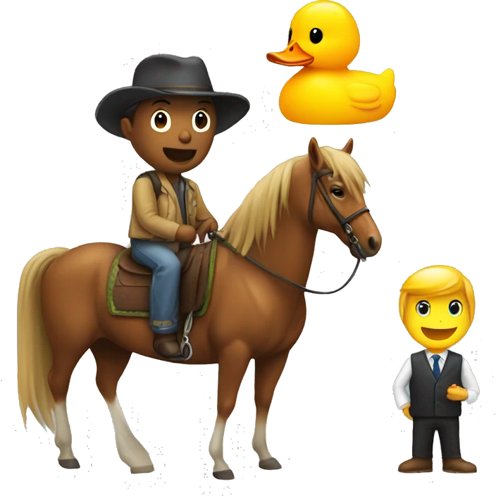 hourse and programmer and duck  emoji